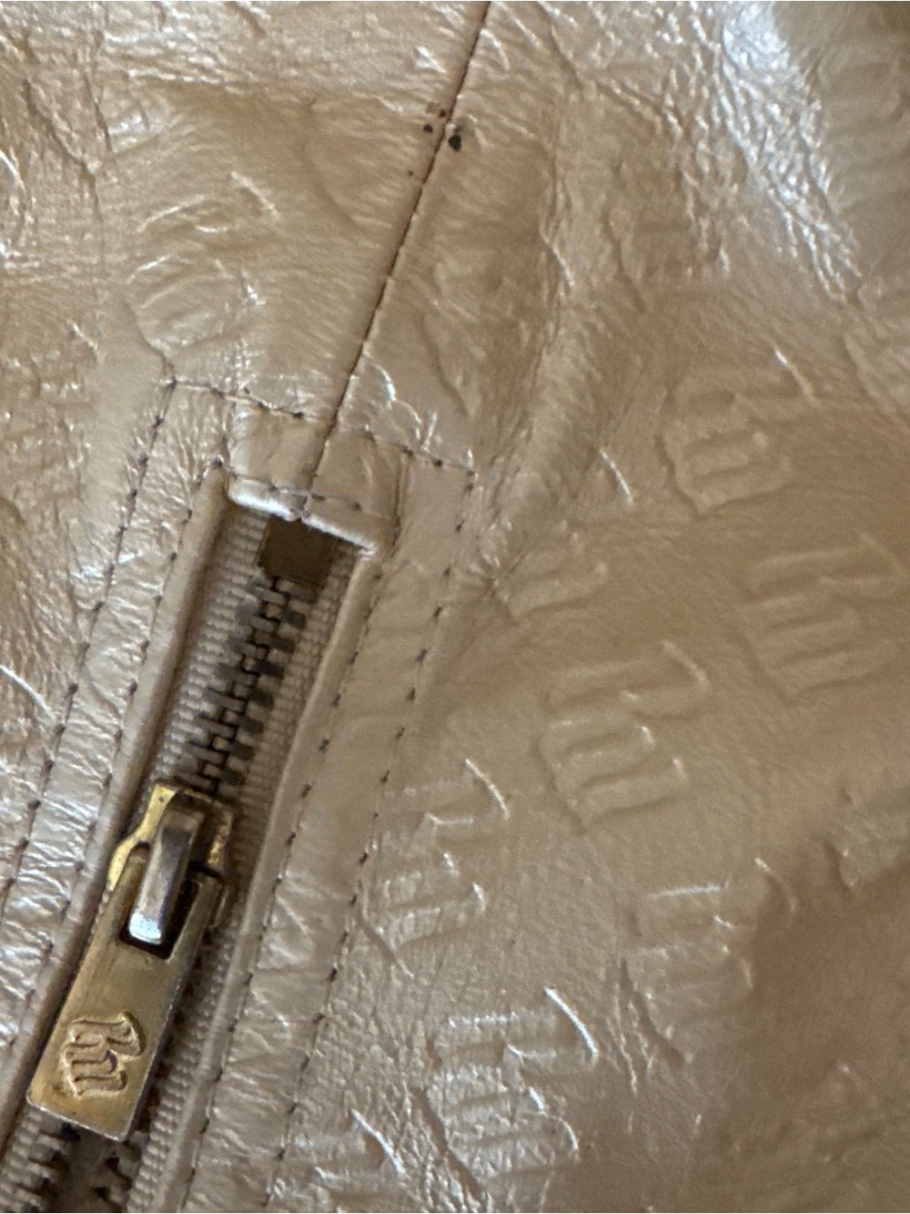 Rocawear Shimmery Gold Vintage Leather Jacket - Picture 10 of 16